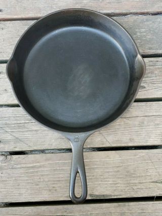Vintage Victor Griswold No.  8 Cast Iron Skillet A W/heat Ring Erie Pa