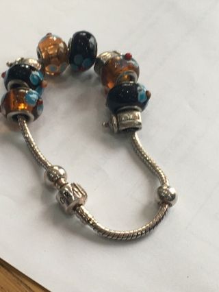 Vintage Pandora Bracelet? with Glass Charms and others 3