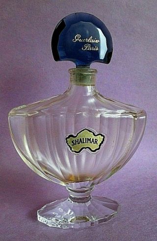 Shalimar Vintage Empty Guerlain Perfume Bottle 2 Oz Made In France
