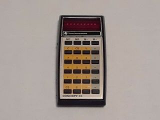 Vintage Texas Instruments Concept Ii Calculator Assembled In Usa