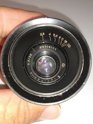 Vintage JUPITER - 12 2.  8/35mm USSR Rangefinder Black Lens Contax RF Bessa R2C 2