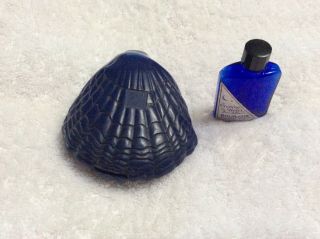Vintage Clam Shell “evening In Paris” Bourjois Commercial Perfume Bottle
