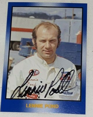 Lennie Pond Autographed Tg Masters Of Racing Vintage Estate Set Break Card Rare