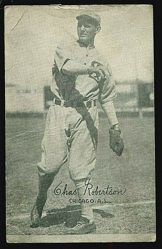 Vintage Baseball Chicago White Sox Souvenir Card Charles Robertson Pitcher