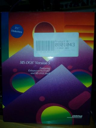 Vintage Microsoft Ms - Dos 5 1991 Operating System 5.  0