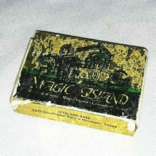 Vintage Match Book From Magic Island (houston,  Texas) Circa Early 90 