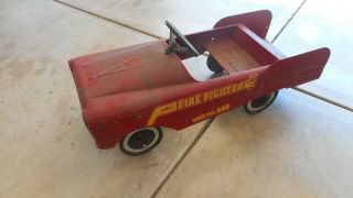 Amf Fire Fighter Unit 508 Pedal Car Vintage 60 