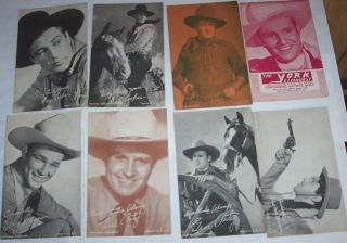 Vintage Cowboy Movie Star Photo Images,  Penny Arcade Cards,  Roy Rogers,  Autry,