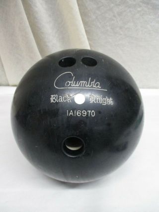 Vintage Columbia Black Knight 16lb Bowling Ball Made In Usa Usbc Bowling Ball