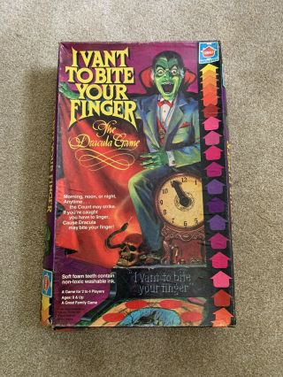 Vintage 1981 I Vant To Bite Your Finger Hasbro Board Game