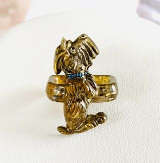 Vintage Bakalite MADE IN ENGLAND Scottish Terrier Dog Napkin Ring 3