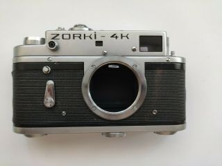 ZORKI 4K (IVK) vintage Russian Leica M39 mount camera BODY only,  LEATHER CASE 2