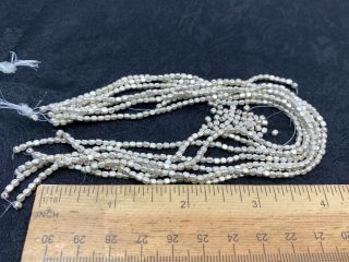 Several Strands Of Lovely Sterling Silver Beads - 51.  3 Grams - Vintage Estate Find