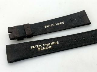 Vintage Patek Philippe Leather Band 16mm To 14mm Taper Brown 16 - 14mm Nos