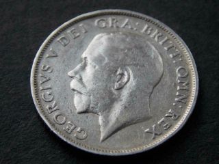 1913 Solid Sterling Silver Vintage Kings Shilling George V United Kingdom