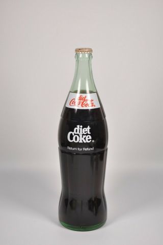 Vintage Coca Cola Bottle 26 Oz Family Size Diet Coke Acl Bottle