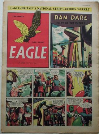 1951.  Vintage Eagle Comic Vol.  2 3.  Dan Dare.  Cutaway Of A Hermes 1v Aircraft.