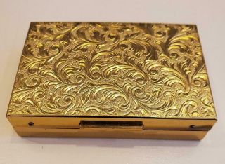 1930s Elgin American Gold Tone Musical Powder Compact,  Still Plays