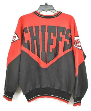 Vintage Legends Athletic Kansas City Kc Chiefs Red Big Letter Sweatshirt M