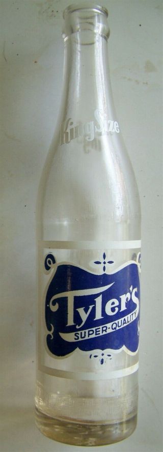 Tyler Texas Tx Acl Soda Bottle Seven 7 Up 1957 Vintage Painted Label Tyler 