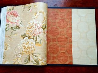 Seabrook Connoisseur Vtg Finish Scrolls,  Florals,  Damask Wallpaper Sample Book