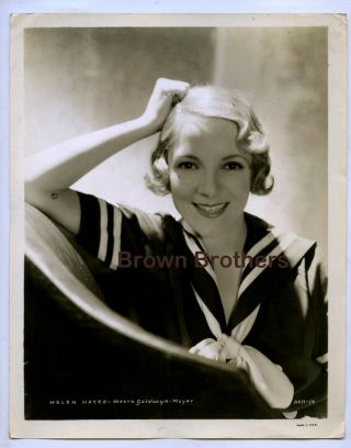 Vintage 1920s Hollywood Helen Hayes Mgm Studio Publicity Photo - Brown Bros