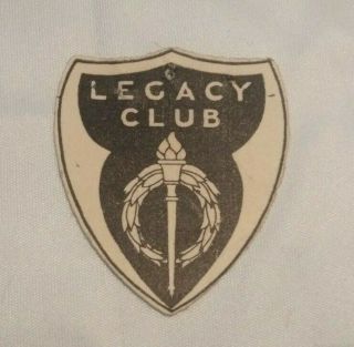Vintage Cardboard Legacy Club 6d (sixpence) Appeal Badge