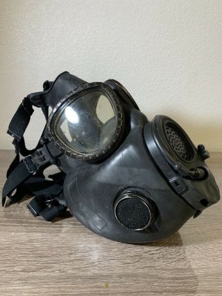 Vintage Black Gas Mask Respirator 86 Msa 2e51 Size M