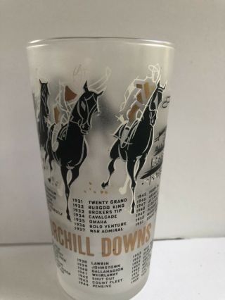 Vintage 1960 Official Kentucky Derby Julep Glass Churchill Downs Souvenir