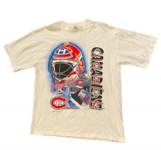 Vintage Montreal Canadien 1993 44th Nhl All Star Game Hockey T - Shirt Patrick Roy
