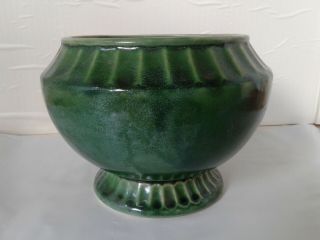 Vintage Mccoy Green Squat Planter Vase