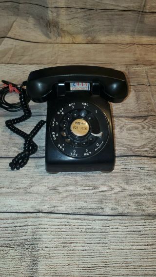 Vintage Rotary Black Bell System By Western Electric Telephone Metal Base Desk