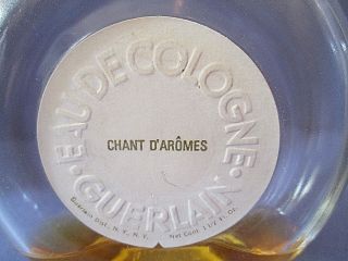 Vintage 1979 Chant d ' Aromes Guerlain Perfume Bottle Eau de Cologne 1 & 1/2 oz 2