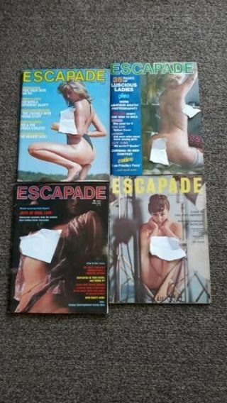 Lot4 Vintage Men Magazines Escapade One Is 1960