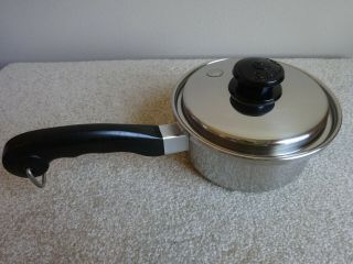 Vintage 1970s Saladmaster T304s Stainless Steel 1 Quart Sauce Pan Pot With Lid