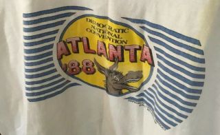 Vintage 1988 Democratic National Convention Atlanta Donkey T - Shirt L