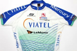 Men ' s Vintage Giordana Viatel Mercury Cycling Bike Racing Jersey Shirt XL 2