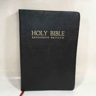Vtg Holy Bible Kjv King James Black Leather 686 Reference Edition 1972 Nelson