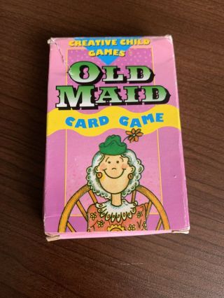 Vintage Creative Child Games Old Maid Card Game Whole Deck W/ Orig Box,  Complete