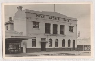 Vintage Postcard Rppc Royal Archer Hotel,  Warrnambool Victoria 1900s