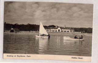Vintage Postcard Rppc Boating At Boydtown Park,  Boydtown Nsw 1900s