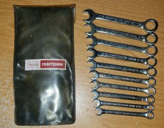 10 Piece Vintage Craftsman Combination Ignition Wrench Set (no: 943441)