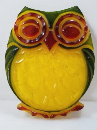 Vintage Gamut Designs Lucite Owl Tray