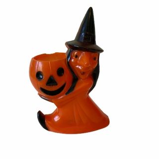 Halloween Vintage Witch W Jack O 