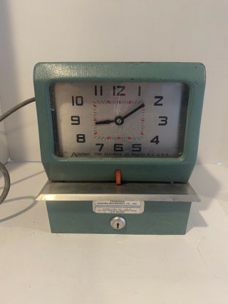 Vintage Acroprint Time Recorder Model 150nr4 Punch Card Time Clock No Key Or Ink