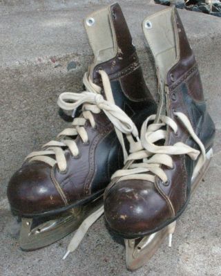 Vintage Solid Leather Youth Ccm Ice Hockey Skates Really