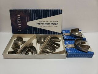 Impression Tray Set Of 8 From Superior Dental Usa Vintage S / M / L / / Xl
