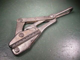 Old Vintage Tools Block And Tackle Klein Cable Clamp Puller Large Size