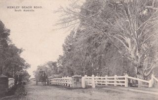 Vintage Postcard Henley Beach Road South Australia 1900s