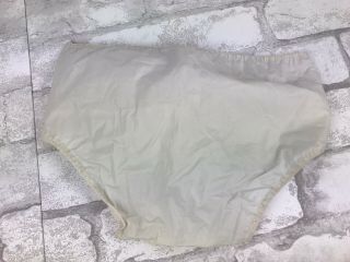 Vintage White Gerber Rubber Plastic Vinyl Training Pants Size Small 23 